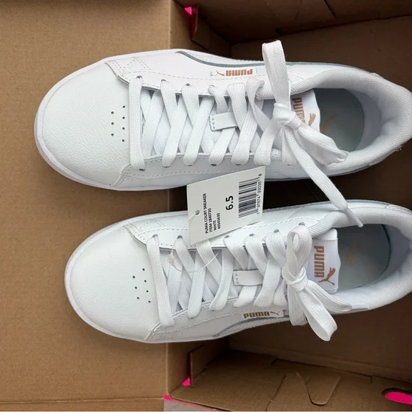 ❤️New PUMA Women's Court Sneaker, White, Size 6.5 - Picture 4 of 15